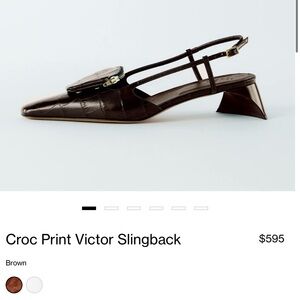 Tibi Croc Victor Slingback
